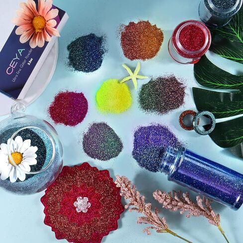 مسحوق لامع فائق النعومة من Ceya Chameleon، 3.5 أونصة/ 100 جرام، بريق متغير اللون زنبركي ساطع 1/128 بوصة 0.008 بوصة 0.3 مم مسحوق قزحي الألوان متغير لراتنجات الإيبوكسي والأظافر والحرف اليدوية والسلايم وحافظة الهاتف والرسم in Kuwait