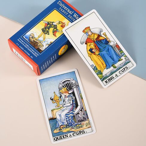 sdlanhuagroup بطاقات التارو السحرية - بطاقات التارو مع كتاب دليل للمبتدئين مجموعة بطاقات التارو - نمط السماء المرصعة بالنجوم الجميلة - بطاقات التارو للمبتدئين والخبراء in Kuwait