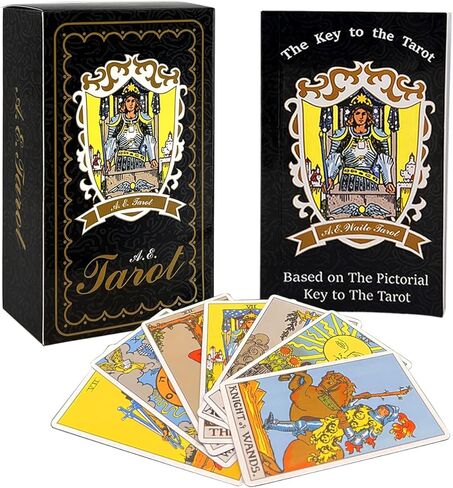IXIGER Classic Tarot Cards Deck with Guide Book 78pcs Tarot Cards for Beginners to Advanced, Dark Tarot Deck, Durable Oracle Cards in Kuwait