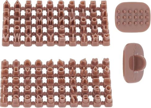 CRASPIRE Letter Stamps for Clay, Cookie Stamps Letters Brown Polymer Alphabet Clay Cutters Set Clay Texture Roller for Clay Cookie in Saudi Arabia