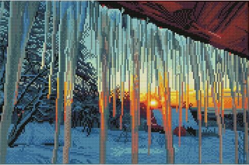 DIAMOND DOTZ ® - Frosty Morn, Full Drill, Square Dotz, Diamond Painting Kits, Diamond Art Kits for Adults, Gem Art, Diamond Art, Diamond Dotz Kits, 12.2"x18.5" in Saudi Arabia