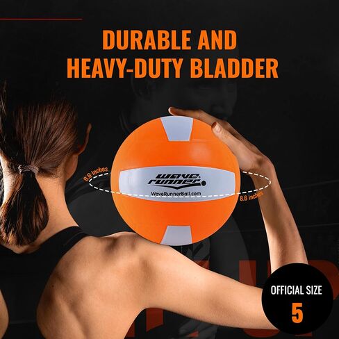 كرة طائرة مضيئة بإضاءة LED من Wave Runner - ألعاب الكرة الطائرة المتوهجة في الظلام - مقاس 10.35 بوصة. مع مضخة وبطاريات متضمنة | رائعة للبالغين والمراهقين ومحبي الكرة الطائرة واللاعبين in Kuwait