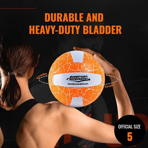 كرة طائرة مضيئة بإضاءة LED من Wave Runner - ألعاب الكرة الطائرة المتوهجة في الظلام - مقاس 10.35 بوصة. مع مضخة وبطاريات متضمنة | رائعة للبالغين والمراهقين ومحبي الكرة الطائرة واللاعبين in Kuwait