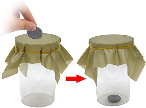 طبق خدع سحرية من بلاك هول لاختراق العملات المعدنية من خلال ورقة مطاطية في كوب ساحر دعائم ذهنية سحرية وهمية in Kuwait