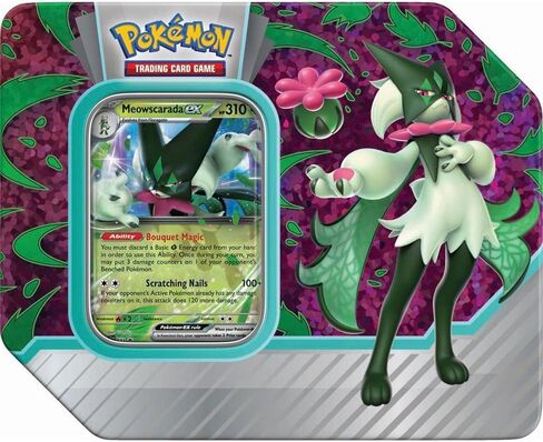 Pokemon TCG: Paldea Partners Meowscarada EX Tin in Saudi Arabia