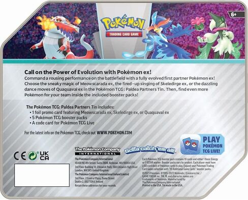 Pokemon TCG: Paldea Partners Meowscarada EX Tin in Saudi Arabia