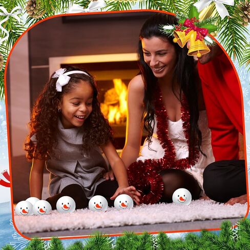 Sosation 48 Pieces Snowmen Stress Ball Fake Snowball Bouncy Snow Ball Christmas Stress Toys Sensory Stress Relief Gifts Stocking Stuffers for Winter Christmas Party Favors in Saudi Arabia