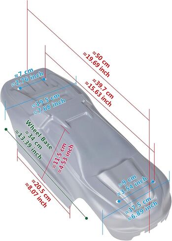 SummitLink Compatible Custom Body Flag Strip Style Replacement for 1/10 Scale RC Car or Truck (Truck not Included) ER-ST-01 in Saudi Arabia