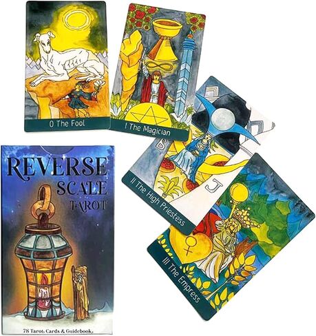 mrdiyshisha مقياس عكسي طبق التارو ، 80 بطاقة تاروت مضحكة، 350 GSM في المخزون في الحجم القياسي (4.7 بوصة × 2.7 بوصة) in Kuwait