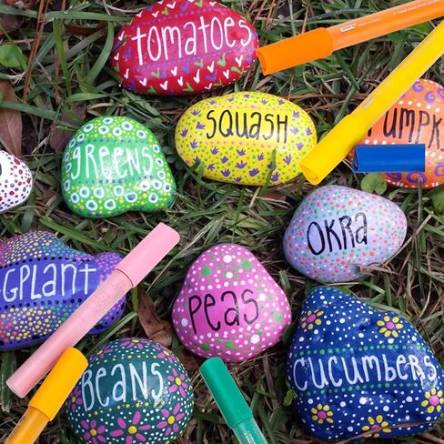 أقلام طلاء أكريليك من Dyvicl للرسم الصخري، والسيراميك، والزجاج، والخشب، والنسيج، والقماش، والكوب، واليقطين، ومستلزمات صناعة الحرف اليدوية، وحرف سجل القصاصات، وصناعة البطاقات، ومجموعة أقلام تحديد الطلاء الأكريليك من 12 لونًا in Kuwait