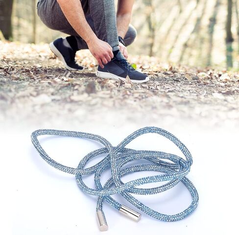 أربطة الحذاء، أحجار الراين اللامعة بحبل بغطاء للرأس وسلسلة من أحجار الراين وحبال مستديرة لامعة لأربطة الحذاء وحبال الرباط 6 مم in Kuwait