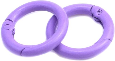 Savagrow 20pcs Metal Spring O Rings Clip Round Carabiner Snap Buckle DIY Accessories, White in Kuwait