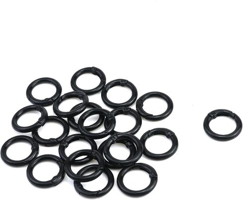 Savagrow 20pcs Metal Spring O Rings Clip Round Carabiner Snap Buckle DIY Accessories, White in Kuwait