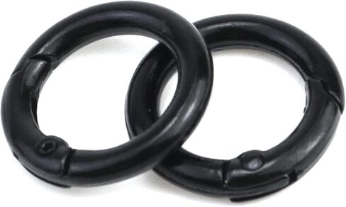 Savagrow 20pcs Metal Spring O Rings Clip Round Carabiner Snap Buckle DIY Accessories, White in Kuwait