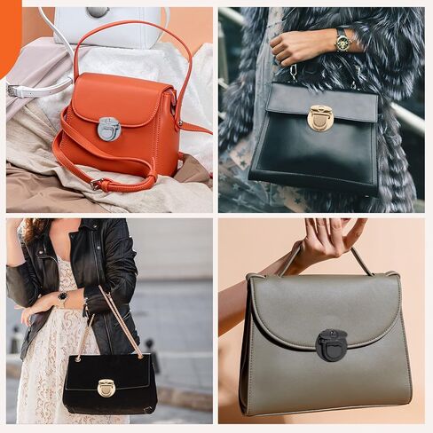 6 قطع من مشابك القفل بمحور إغلاق عملي محفظة تغلق بمشبك تثبيت ملتف دائري الشكل معدني مشبك لأجهزة يدوية الصنع الصنع الصنع محفظة يدوية الصنع مصنوعة حقائب اليد والملحقات ، 3 ألوان in Kuwait