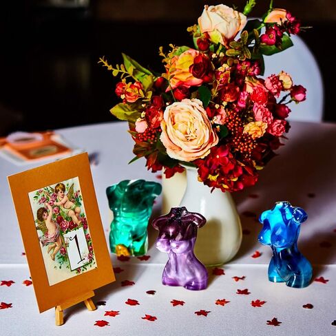 8 Shapes Resin 3D Body Shape Mold Silicone Body Stand Ornaments Resin Mould Female Male Model Body Mold Crystal Epoxy Mold Plaster Statue Figure Figurine Casting Mold for DIY Jewelry Craft in Saudi Arabia