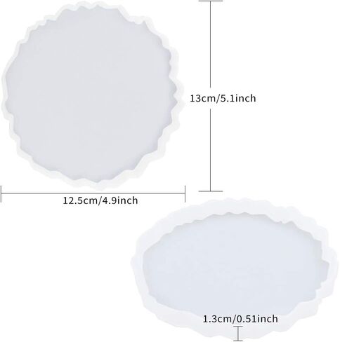 SKPPC 4 قطع قوالب كوستر الراتينج ، قوالب سيليكون لصب الراتنج ، قوالب سيليكون العقيق كوستر لصنع الراتنج ، عقيق الأكواب، الحصير كأس ، ديكور المنزل in Kuwait