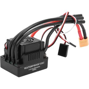 VBESTLIFE RC Car Electronic Speed Controller, 120A Waterproof Brushless ESC Fits for 1/8 RC Car (XT60)