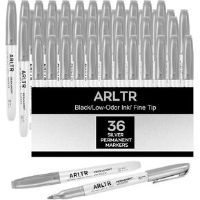 أقلام تحديد دائمة فضية معدنية من ARLTR، 36 قلم تحديد فضي معدني للتوضيح الفني، العلامات الصناعية، الحرف اليدوية، صناعة بطاقات الهدايا in Kuwait