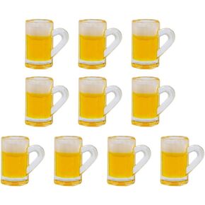 AUEAR, Lovely Mini Plastic Beer Cup Mug Model Mugs Miniature Cups for Miniature Accessories (20 Pieces)