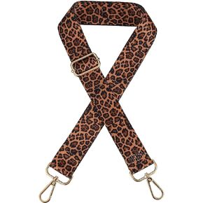 أشرطة محفظة واسعة من JOCAHULFX، قابلة للتعديل مقاس 31.5-55 بوصة حزام كتف بديل لمحفظة كروس وحقيبة يد قماشية للنساء - جلد الفهد in Kuwait