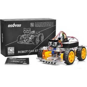 OSOYOO Robot Car Starter Kit for R3 | STEM Remote Controlled Educational Motorized Robotics for Building Programming Learning How to Code | IOT Mechanical DIY Coding for Teens Adults in Kuwait