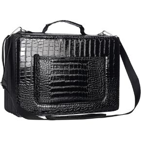 Shulaner 500 Slots Colored Pencil Case with Zipper Closure Crocodile Pattern Large Capacity Pencils Bag Waterproof PU Leather Pen Organizer Storage Holder for Artist (Purple Croco, Small Slots)