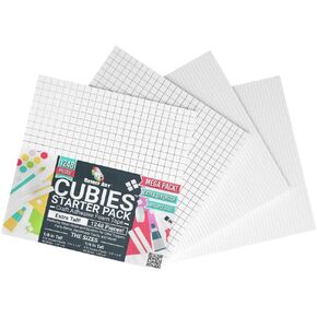 Bearly Art CUBIES The Shadow Collection - شريط إسفنجي لاصق للفنون والحرف اليدوية - شريط مزدوج الجوانب - عبوة ضخمة تحتوي على 1248 قطعة إجمالية - مربعات وشرائط مقطوعة مسبقًا