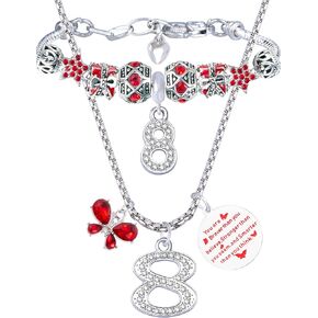 هدايا عيد الميلاد الثامن للفتيات، سوار سحر عيد الميلاد الثامن، قلادة عيد الميلاد الثامن، لوازم حفلات عيد الميلاد الثامن، زينة عيد الميلاد الثامن للفتيات، مجوهرات عيد ميلاد عمرها 8 سنوات للفتيات in Kuwait