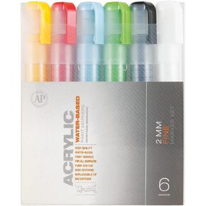 Montana Cans Fine Acrylic Marker Set, 2mm, Multicolor