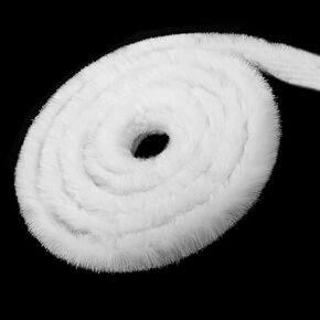 White Faux Fur Trim Ribbon 10m Christmas Trimming Furry Ribbon Stripe Artificial Craft Fur Trim Ribbon for Christmas TreeWreath Bows Clothing Party Supplies(1.97 Inch x 32.8 Feet)