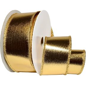 Morex Ribbon Ribbon Wired Lamé, 1-1/2" x 10 yd, Gold (4100.38/10-634) in Kuwait