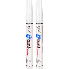 Paint Marker Pens - 2 Pack Single color Permanent Oil Based Paint Markers,Quick Dry,Medium Tip,and Waterproof Marker Pen for Wood, Fabric, Plastic,Rock Painting,Metal,Canvas, Mugs,Glass(Black) in Saudi Arabia