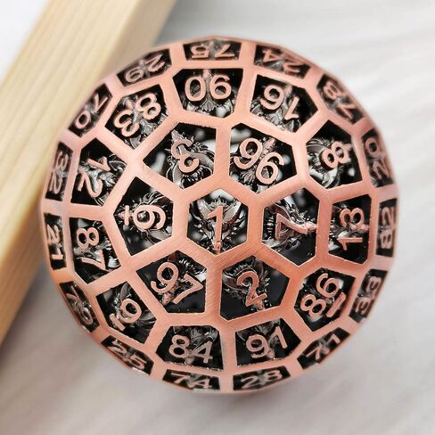 D100 Dice DND Hollow Dragon Dice، Polyhedron Dungeons & Dragons TRPG Board Game مجموعة نرد 100 جانب (ملطخة بالدم) (حقيبة تخزين جلدية مجانية) in Kuwait