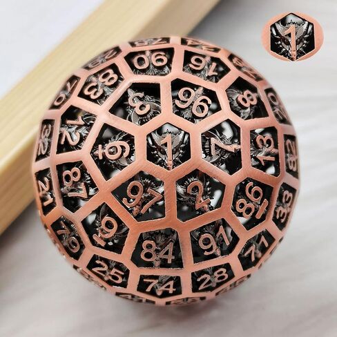 D100 Dice DND Hollow Dragon Dice، Polyhedron Dungeons & Dragons TRPG Board Game مجموعة نرد 100 جانب (ملطخة بالدم) (حقيبة تخزين جلدية مجانية) in Kuwait