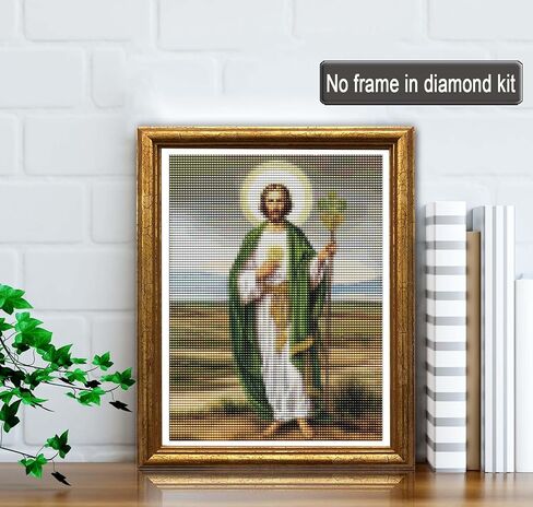 Jungobiu 5D الماس مجموعات الطلاء يسوع، DIY الماس الفن الصحراء مجموعات الطلاء مع الماس الحفر الكامل جولة الكريستال حجر الراين التطريز المستخدمة للمنزل مكتب الجدار الديكور 12x16 بوصة in Kuwait