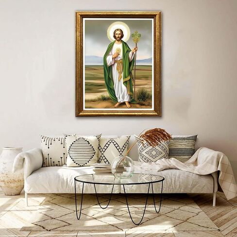 Jungobiu 5D الماس مجموعات الطلاء يسوع، DIY الماس الفن الصحراء مجموعات الطلاء مع الماس الحفر الكامل جولة الكريستال حجر الراين التطريز المستخدمة للمنزل مكتب الجدار الديكور 12x16 بوصة in Kuwait