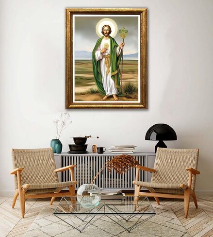 Jungobiu 5D الماس مجموعات الطلاء يسوع، DIY الماس الفن الصحراء مجموعات الطلاء مع الماس الحفر الكامل جولة الكريستال حجر الراين التطريز المستخدمة للمنزل مكتب الجدار الديكور 12x16 بوصة in Kuwait