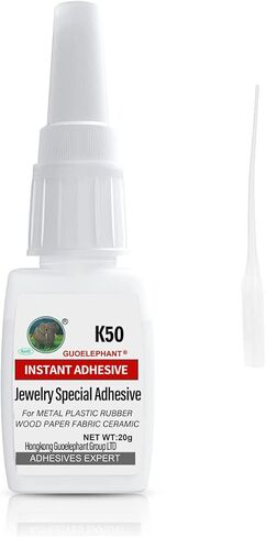 مجوهرات Guoelephant 20 جرام، غراء كريستالي، غراء للمجوهرات، كريستال، غراء فائق لاصق لجميع الأغراض، لاصق قوي على الفور لربط المجوهرات، كريستال، حرفة يدوية، زجاج، معدن in Kuwait