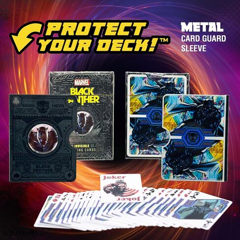 Fantasma MARVEL’s BLACK PANTHER Collectible Premium Playing Cards | Magic Deck Marvel Cards with Metal Protective Magic Card Case Cool Playing Cards for Poker or Other Card Games in Kuwait