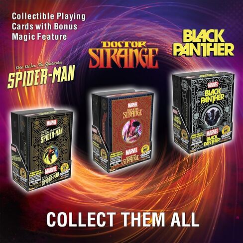 Fantasma MARVEL’s BLACK PANTHER Collectible Premium Playing Cards | Magic Deck Marvel Cards with Metal Protective Magic Card Case Cool Playing Cards for Poker or Other Card Games in Kuwait