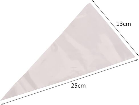 Dzrige 100 Pieces Transparent Cone bags,Clear Triangle Bags,Plastic Cone Bags with Gold Twist Ties,Plastic Treat Bags for Easter Christmas Party Favor,Wedding,Cookies,Candy,Chocolates,Popcorn,Craft Gifts - 5.1" x 9.8" in Saudi Arabia