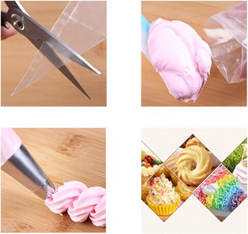 Dzrige 100 Pieces Transparent Cone bags,Clear Triangle Bags,Plastic Cone Bags with Gold Twist Ties,Plastic Treat Bags for Easter Christmas Party Favor,Wedding,Cookies,Candy,Chocolates,Popcorn,Craft Gifts - 5.1" x 9.8" in Saudi Arabia