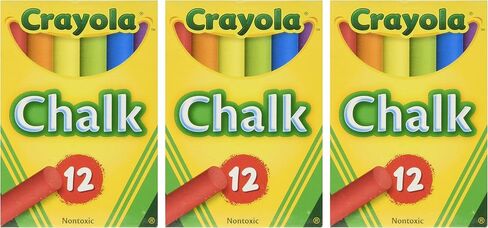 Crayola Chalk, Assorted Colors, 3 X 12 Sticks Per Box (36 Chalks) in Saudi Arabia