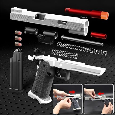 مسدس لعبة مسدس الرغوة، مسدس طلقة ناعم للاولاد والبنات والبالغين، مسدس لعبة من الفوم الناعم مع قذائف اخرج، نموذج مسدس لعمر 6 سنوات فما فوق in Kuwait