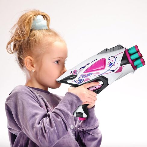 Zecong Dart Gun لبنادق Nerf الحمراء للفتيات، مسدس لعبة مسدس مع 20 قطعة من السهام الرغوية الناعمة، لعبة مسدسات رغوية لمسدس Nerf من عمر 5 إلى 7 سنوات، مسدس لعبة Bllet ناعم للفتيات والفتيان والأطفال والمراهقين in Kuwait