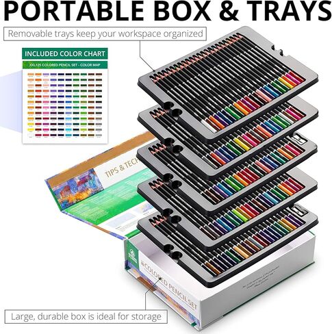 Norberg & Linden Colored Pencils for Adult Coloring, Premium 72 Color Pencils, Soft Core Coloring Set, Art Craft Supplies Gift for Kids and Beginners in Kuwait