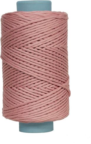 Crafteza Pink Macrame Cord 4mm X 688 feet Single Strand Macrame Cord Made in India - 100% Natural Virgin Cotton Cord - Pink Macrame Cord for Handmade Macrame Crafts - Soft Pink Macrame Yarn in Saudi Arabia