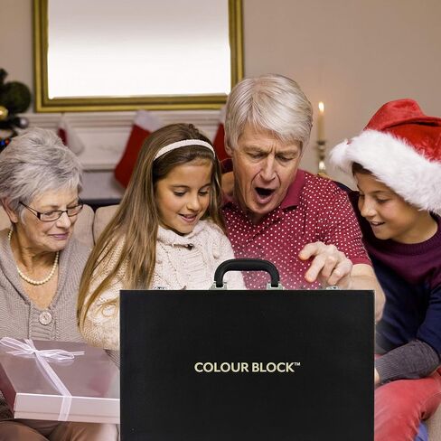 COLOUR BLOCK 181 pc Mixed Media Art Set in Durable PU leather Case - Soft & Oil Pastels, Acrylic & Watercolor Paints, Sketching, Charcoal & Colored Pencils and Tools in Kuwait