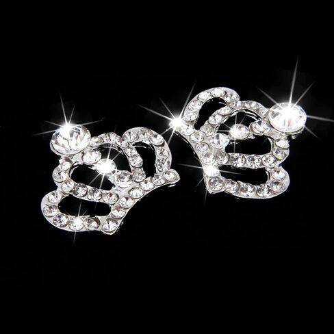 Beaupretty 10pcs Flatback Crystal Accessory Wedding Decor Rhinestone Embellishments for Crafts Cellphone Embellishments Acrylic Embellishment Pageant Brooch Stick Flower Bride Rhinestones in Saudi Arabia